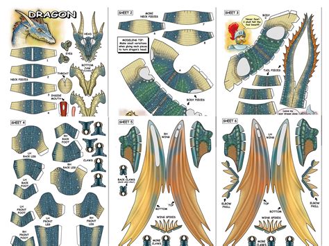 wing - 1 sheets Details dragon body - 5 sheets Details rock- 5 sheets You will n. . Dragon papercraft template free